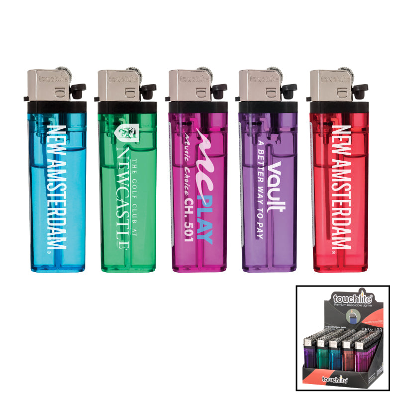 TRANSPARENT STANDARD FLINT CIGARETTE LIGHTER