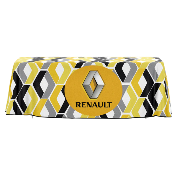 IMPORT 6' Open-Back Full-Color Drape Table Throw